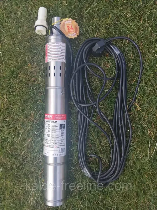 Насос свердловинний шнековий KOER 4QGD 1.2-100-0.75, H=175м, Q=1,8м3, P=750 Вт Харків - фото 1