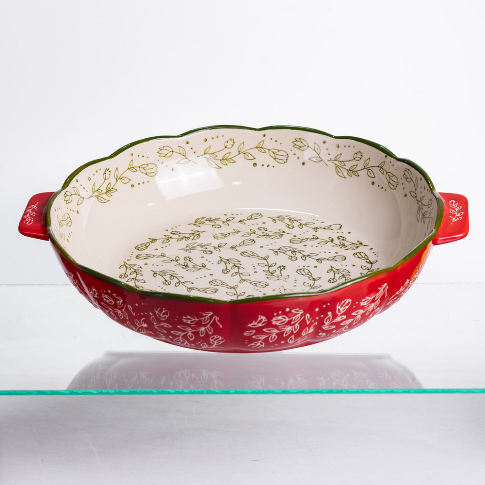 Yiwu Форма для запікання Vintage Ø30 (см) кругла форма для випікання в духовці з ручками Червон Коломыя - изображение 1
