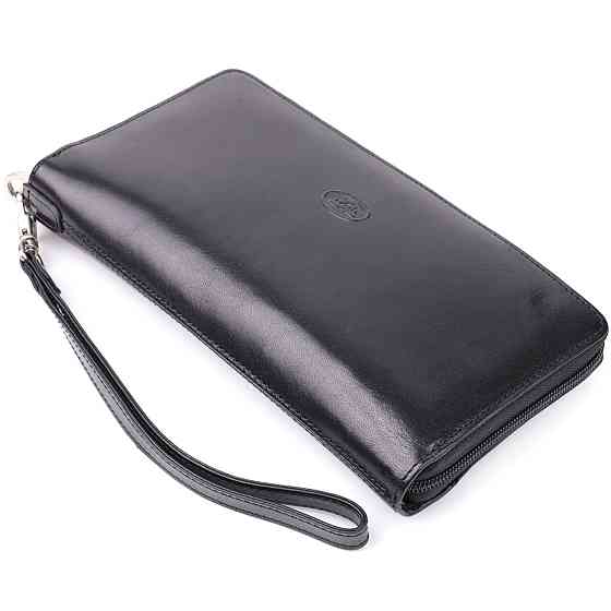 Мужской клатч на одно отделение из гладкой натуральной кожи Tony Perotti 20860_1 (9770 nero) Черный Киев