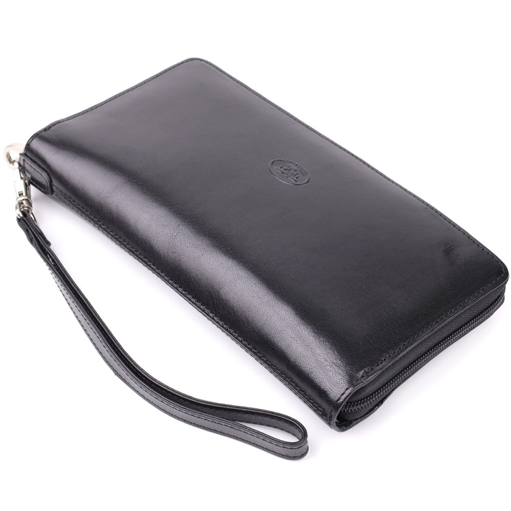 Мужской клатч на одно отделение из гладкой натуральной кожи Tony Perotti 20860_1 (9770 nero) Черный Киев - изображение 5