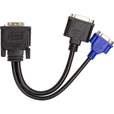 Переходник DVI-I (M) to DVI-D (F) + VGA (F), 0.3m PowerPlant (CA912551) Винница - изображение 2