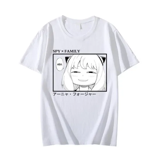 Футболка чоловіча з аніме принтом Сім'я Шпіона / АняРозмір оверсайз (S/M/L) Білий AnimeT1156 Дніпро