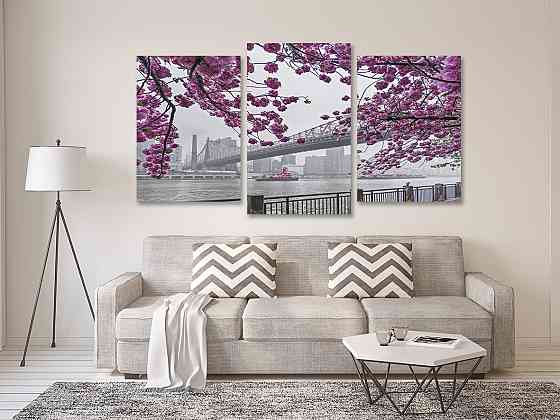 Модульна картина у вітальню/ спальню Сакура в місті Art-570_3 Київ