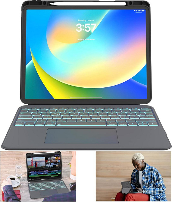 Чохол-клавіатура ROOFEI для iPad Pro 12.9 iPad Pro 6/5/4/3 покоління 2022 2021 2020 та 2018 років Дніпро - фото 5