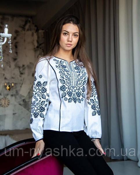 Натуральна блузка з вишивкою вишиванка "Владана" жіноча Кривий Ріг - фото 1