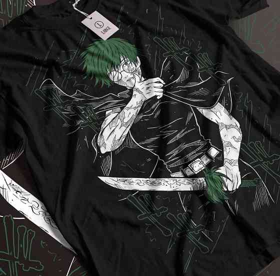 Футболка аниме Магическая битва оверсайз (S/M/L) Черний AnimeJ0999 Днепр