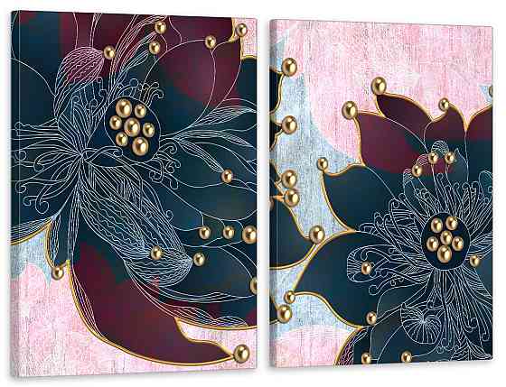 Модульная картина в гостиную / спальню   Квітка TLV-2_070 70x102 см Київ