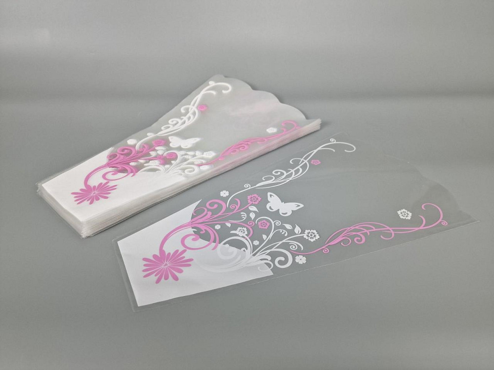 Упаковка конус під квіти h40/10низ/25верх рожевий (100 шт) 176 (5) (100 шт) Харків - фото 1