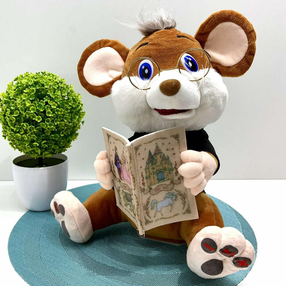 Мишеня інтерактивне LIMO TOY Казочник 8 карток з казками 30см Коричневий (FT 0033) Чернігів - фото 1