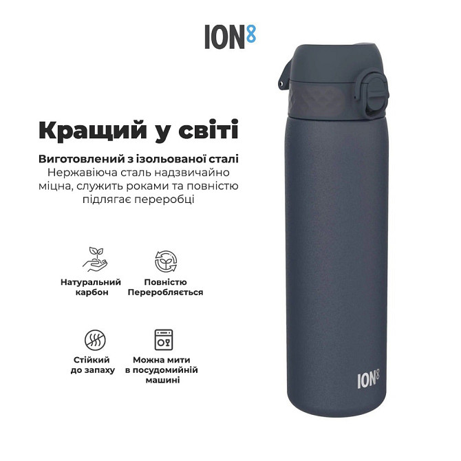 Пляшка для води металева вакуумна ION8 920 мл. Vacuum Insulated, Ash Navy Кам'янське - фото 10