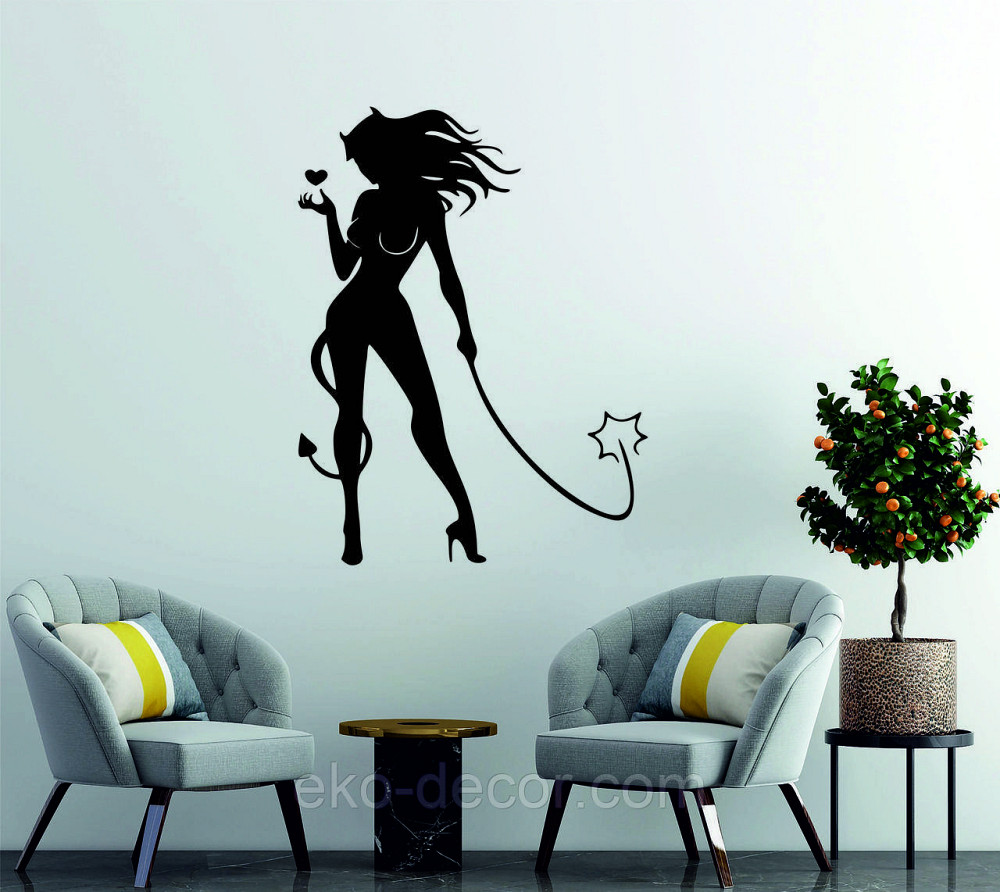 Декоративное настенное Панно «Дьяволица», Декор на стену 90*68 см, Черный Киев - изображение 7