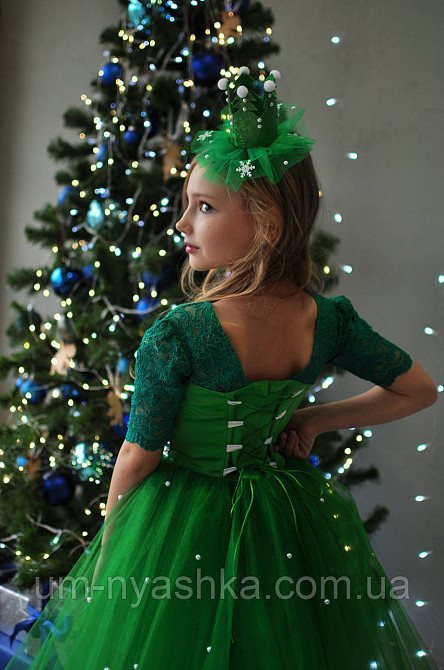 Пышное зеленое платье для девочки Елочка, Капуста, Лягушка Кривой Рог - изображение 3