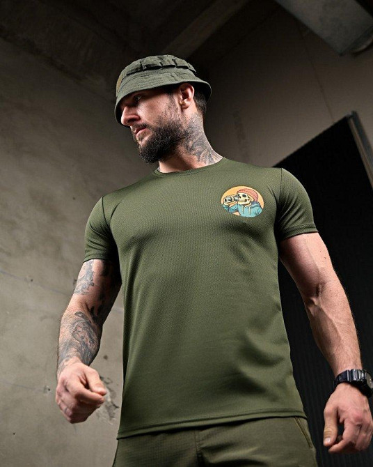 Тактична потовідвідна футболка Revo oliva ПП7726 Одеса - фото 7