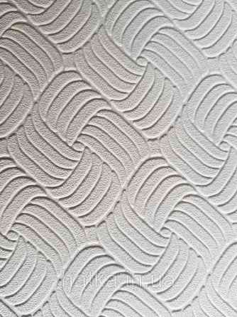 Шпалери вінілові Lutece Melody 51197307 геометрія смуги фігури структурні біло молочні Київ