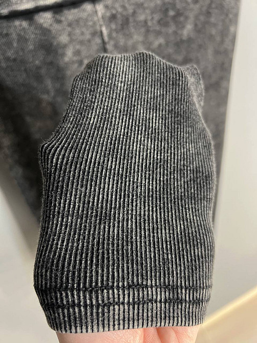 Лосины женские A-N 23060 рубчик варка тай дай тонкие трикотажные графит, графит, S Киев - изображение 15