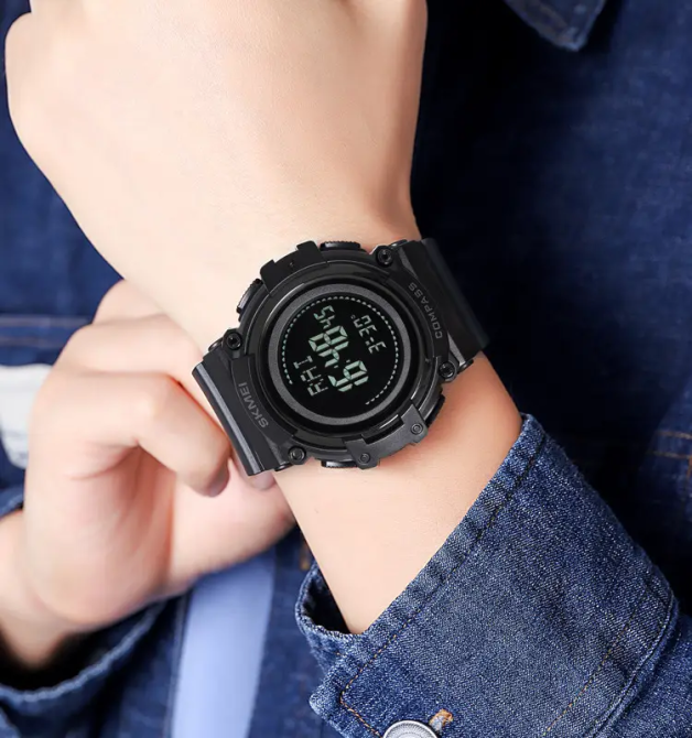 Годинник чоловічий спортивний Skmei 2233 compass з компасом (Чорний) Вінниця - фото 6