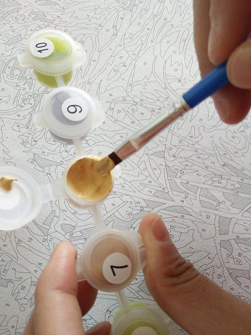 Картина за номерами Bougimal "Місяць над морем", набір для малювання акрилом, 40x50 см, без рамки Київ - фото 6