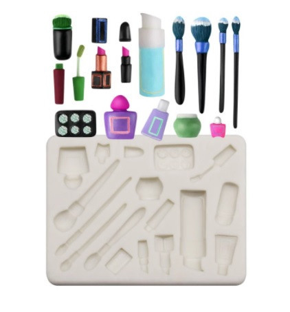 Молд силиконовый Косметика 95 на 73 мм серый Киев - изображение 1