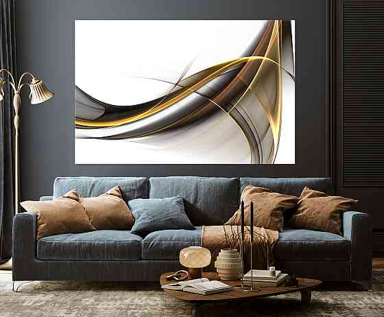Картина холст у вітальню / спальню Абстракція   MLP_30  ( 60х30см ) 80х160см Київ