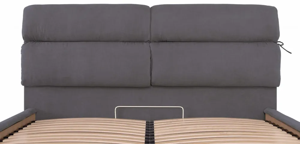 Кровать Edinburgh Comfort 140 х 190 см Мисти Dark Grey С подъемным механизмом и нишей для белья Темно-серый Киев - изображение 5