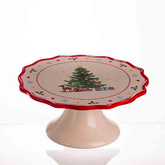 Тортівниця порцелянова на ніжці New Year Ø21 (см) CR-1-6 Коломыя