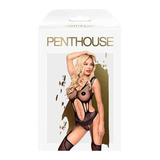Бодістокінг із сюрреалістичним дизайном Penthouse - Wild virus black XL Sex Aura Київ