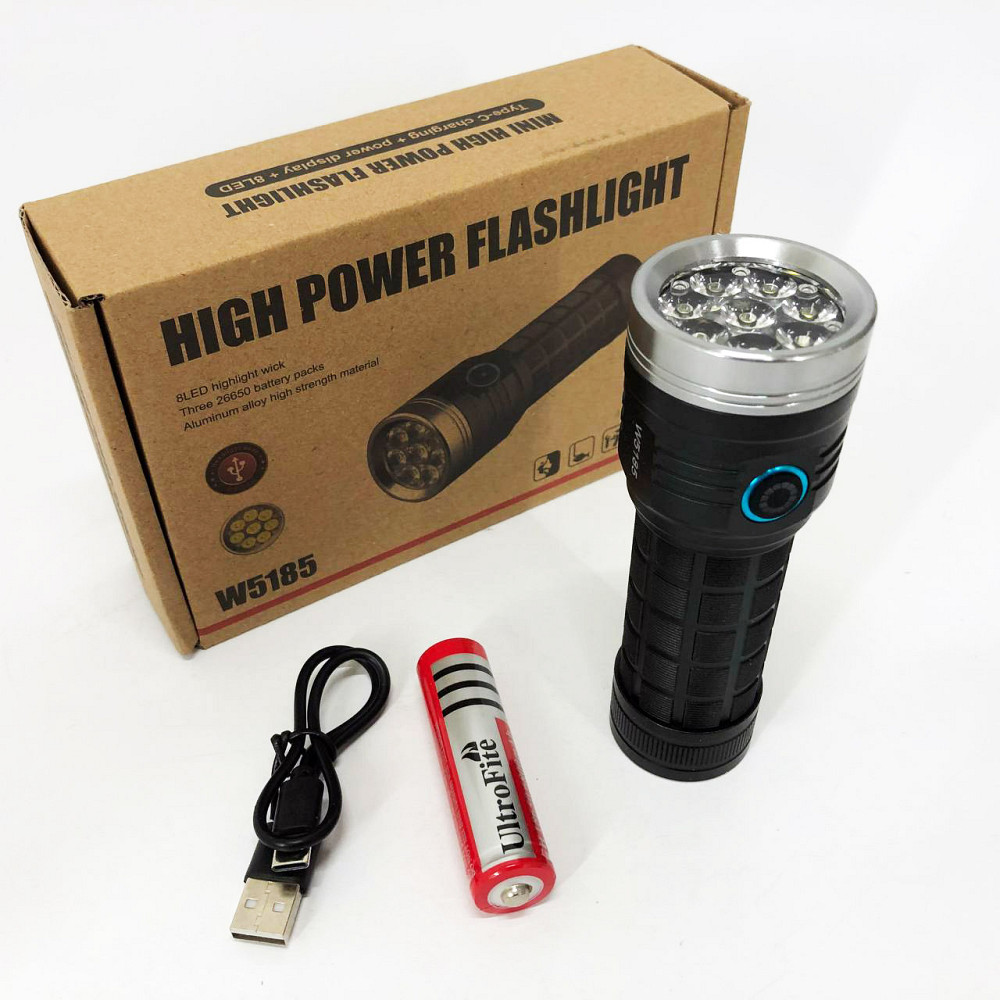 Карманный мини фонарь PLD W5185-8XHP360, Фонарь противоударный водонепроницаемый водозащищенный YQ-13 Львов - изображение 10