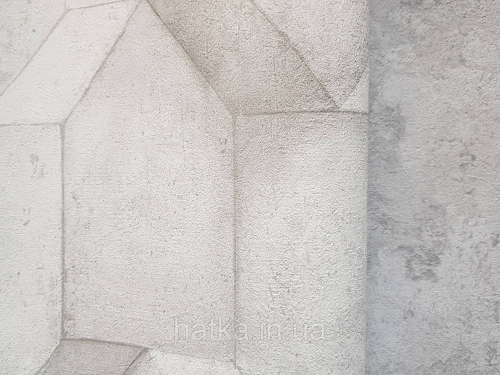 Обои виниловые на флизелине AS creation The Bos 0.53х10 геометрия фигуры структурные серые белые 3д Киев - изображение 3