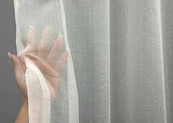 Тюль однотонный цвет молочный Киев