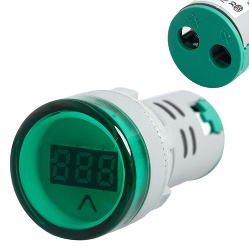 Вольтметр індикатор AC12-500V, 12-500В 22мм на панель щита Вінниця - фото 1