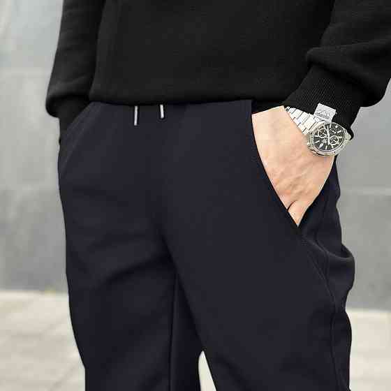 Чоловічі чорні штани демісезонні із софтшелу Pobedov Point Київ