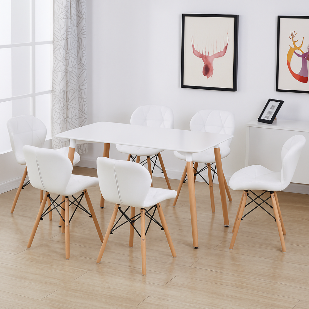 Стілець Стар м'який екошкіра біла Дніпро - фото 1