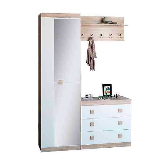 Прихожая Эверест Соната 4 (модульная - 4 элемента) дуб сонома + белый (DTM-2196) Львов