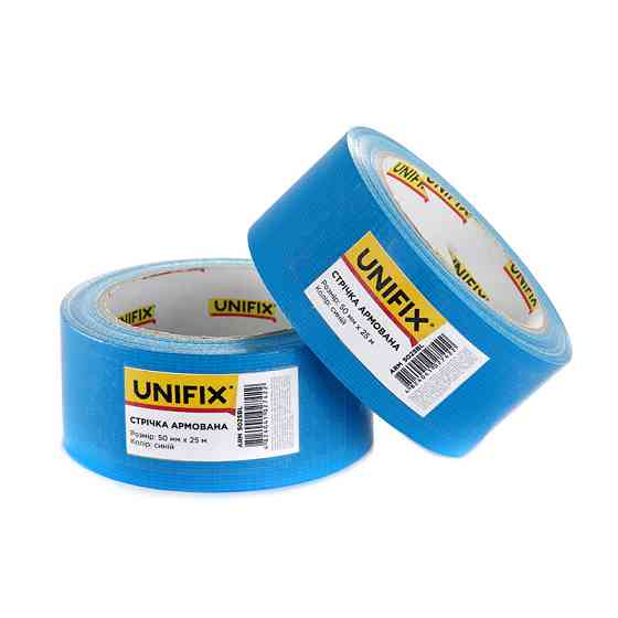 Лента клейкая армированная синяя 50мм*25м UNIFIX Рівне