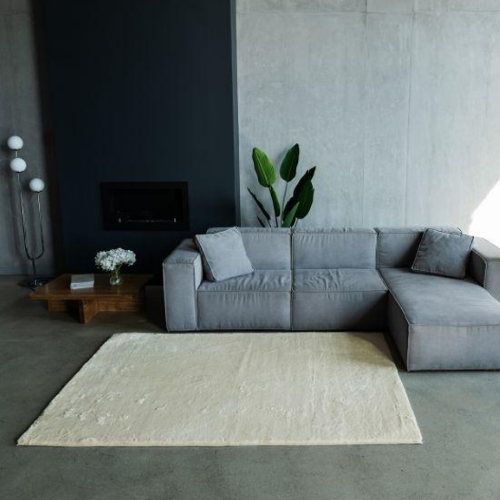 Килимок для підлоги з еко-хутра ТМ Dariana Elegant 160*220 см ванільно-бежевий Житомир