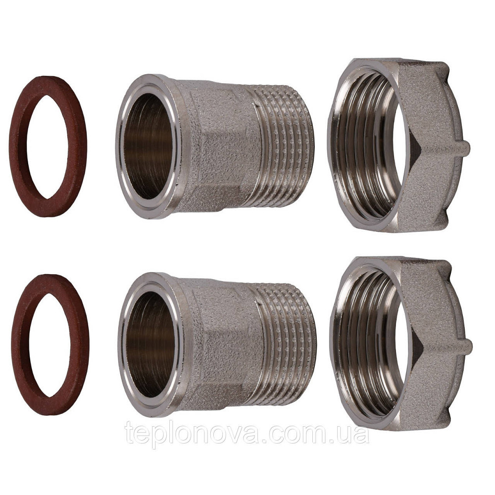 Комплект штуцеров 1″х3/4″ВН никелированный NU543B OPTIMUM Черновцы - изображение 3