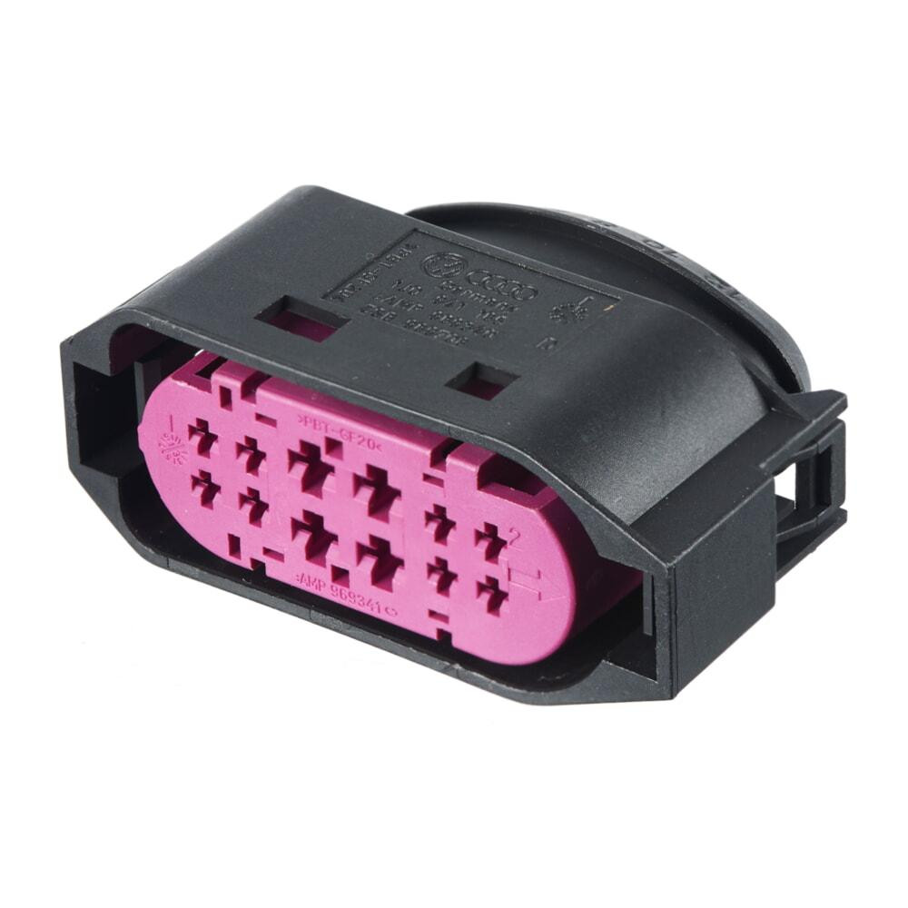 Електричний з'єднувач, 12-контактний Чорний, Пластик Київ - фото 2