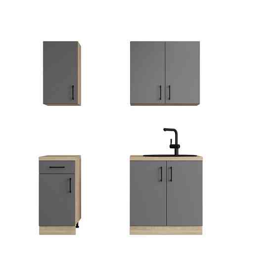 Кухня модульна Еверест Оптіма набір №1 Графіт 1,8 м (без стільниці) (DTM-5693) Львів