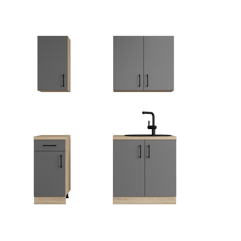 Кухня модульна Эверест Оптима набор №1 Графит 1,8 м (без столешницы) (DTM-5693) Львов - изображение 2