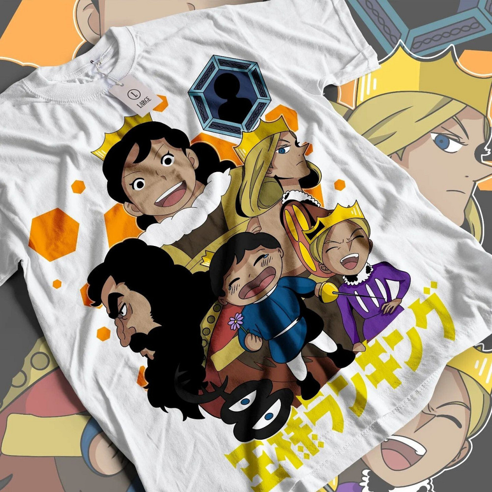 Футболка чоловіча з аніме принтом Боджджі Ранкінг Кінгс Нев оверсайз (S/M/L) Білий AnimeJ1187B Дніпро - фото 2