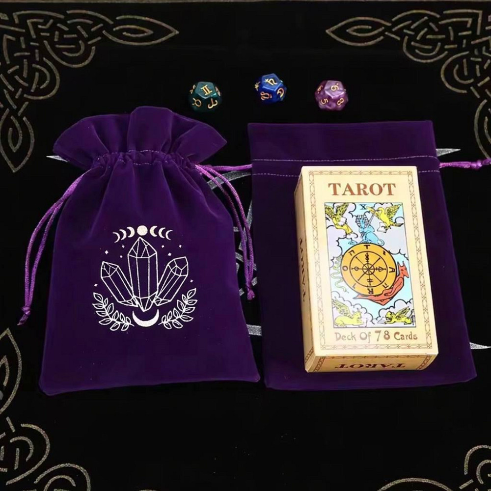 Оксамитовий мішечок для таро, руни, каміння 18×13 см, мішечок для карт і кристалів Київ - фото 2