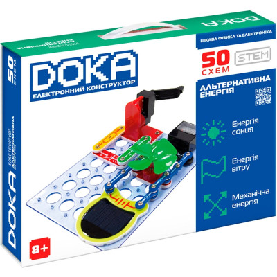 Конструктор DOKA электронный Альтернативная энергия (50 схем) (D70711) Винница - изображение 1