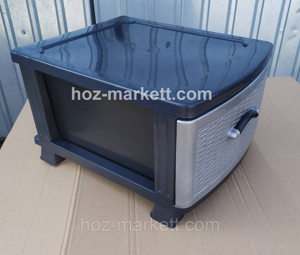 Комод пластиковый на 1 ящик серый Харьков - изображение 7