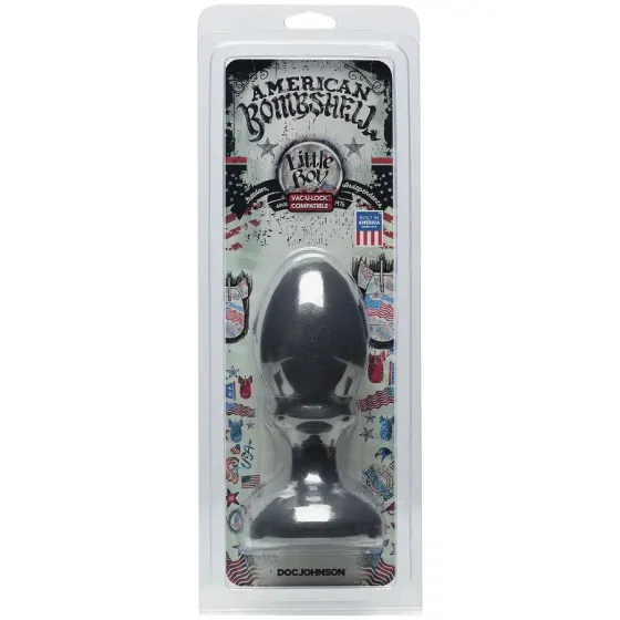Анальна пробка Doc Johnson American Bombshell Little Boy - Gun Metal, діаметр 5,59 см Львів