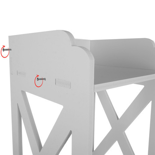 Шафка для ванної кімнати з тримачем туалетного паперу Ruhhy (25763) White Нововолинськ - фото 4