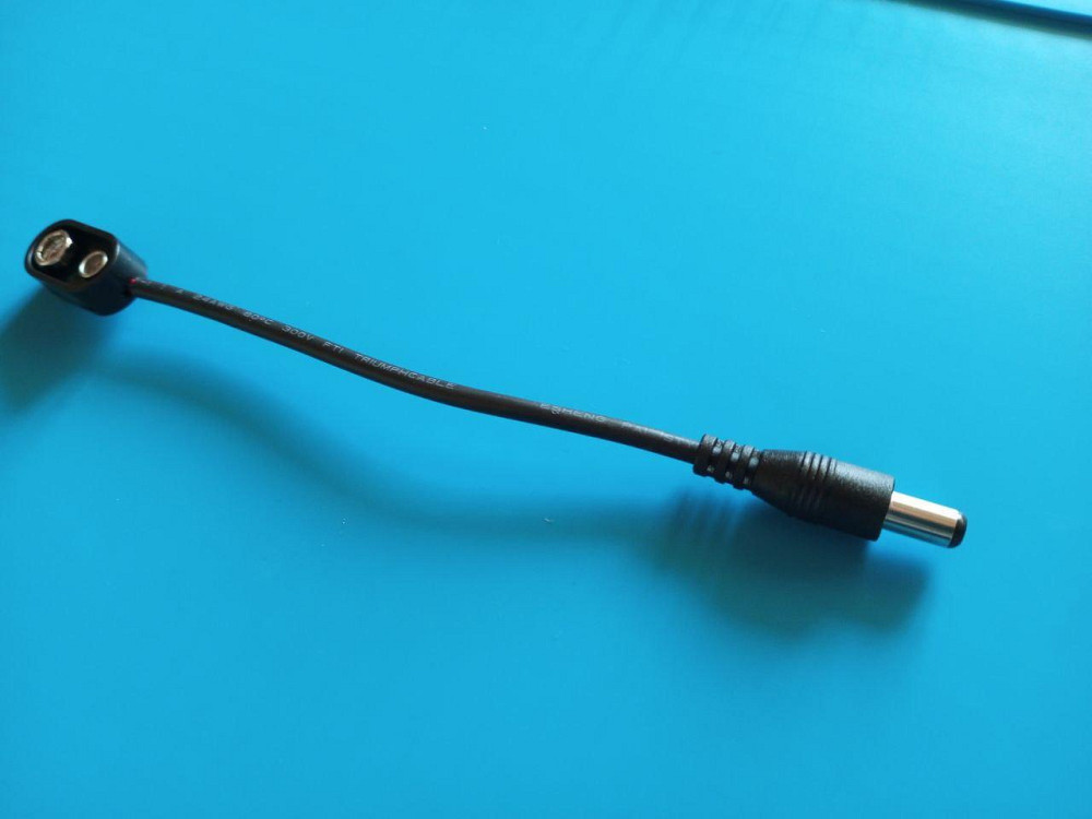 Гнездо держатель 9V кроны - штекер питания 2.1/5.5 мм с кабелем 10см, Daier DCK10 Полтава - изображение 1