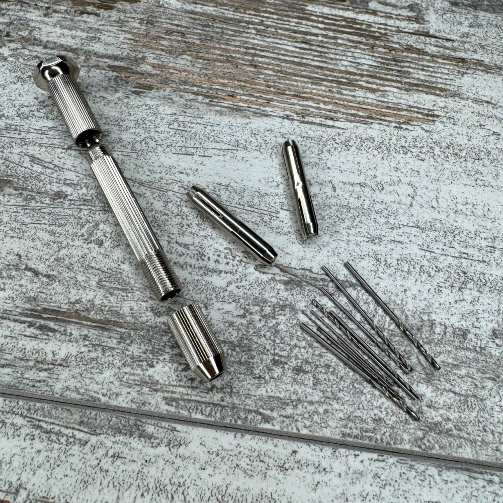 Ручная механическая мини дрель с 10 сверлами и цангами Киев - изображение 1