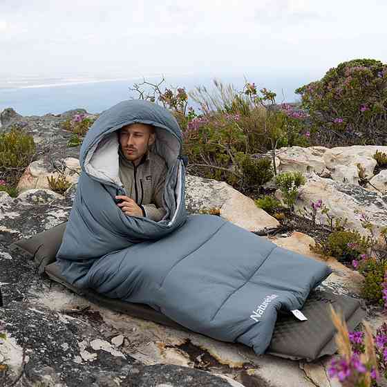 Спальний мішок з підігрівом Naturehike BE400 CNK2300SD021, правий, бежевий Киев