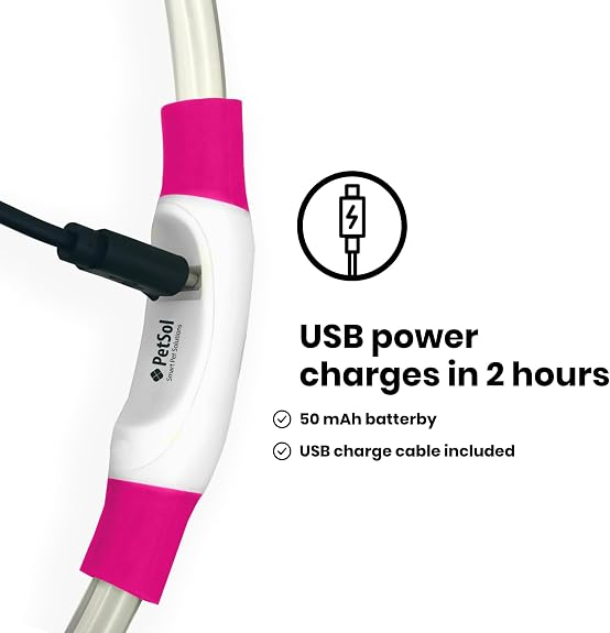 Светодиодный ошейник для собак и кошек USB, аккумуляторный, регулируемый, 3 режима свечения, водоотталкивающий Киев - изображение 6