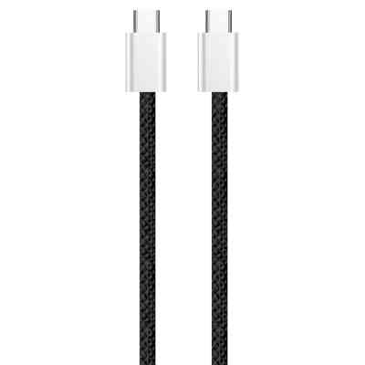 Дата кабель USB-C to USB-C 2.0m (braided cotton) (PD Fast Charging 60W) 3.0А black ColorWay (CW-CBPDCC068-BK) Вінниця